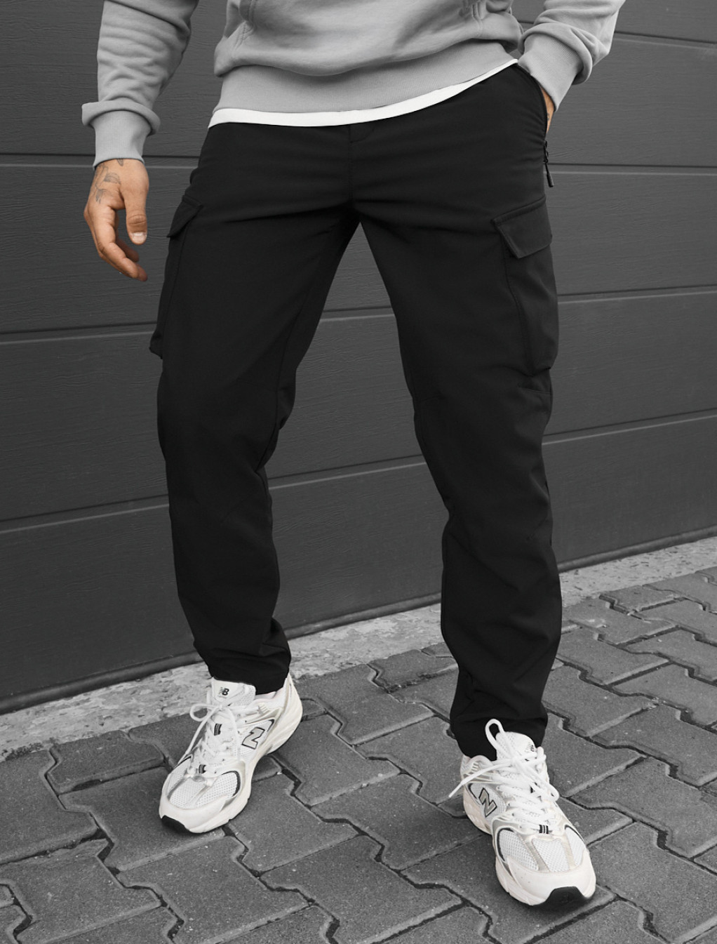 Spodnie ocieplane Staff st cargo black fleece