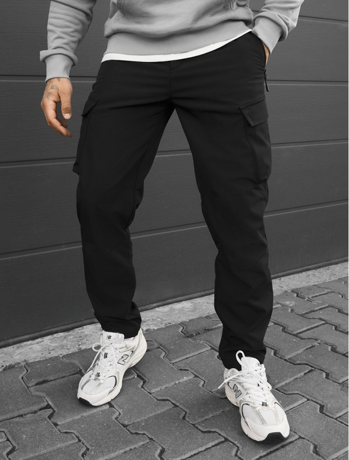 Spodnie ocieplane Staff st cargo black fleece