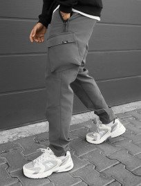 Spodnie ocieplane Staff st cargo gray fleece