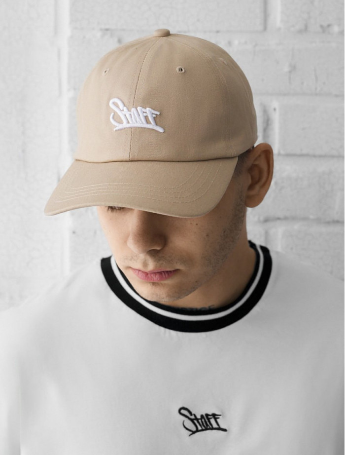 Czapka Staff beige logo