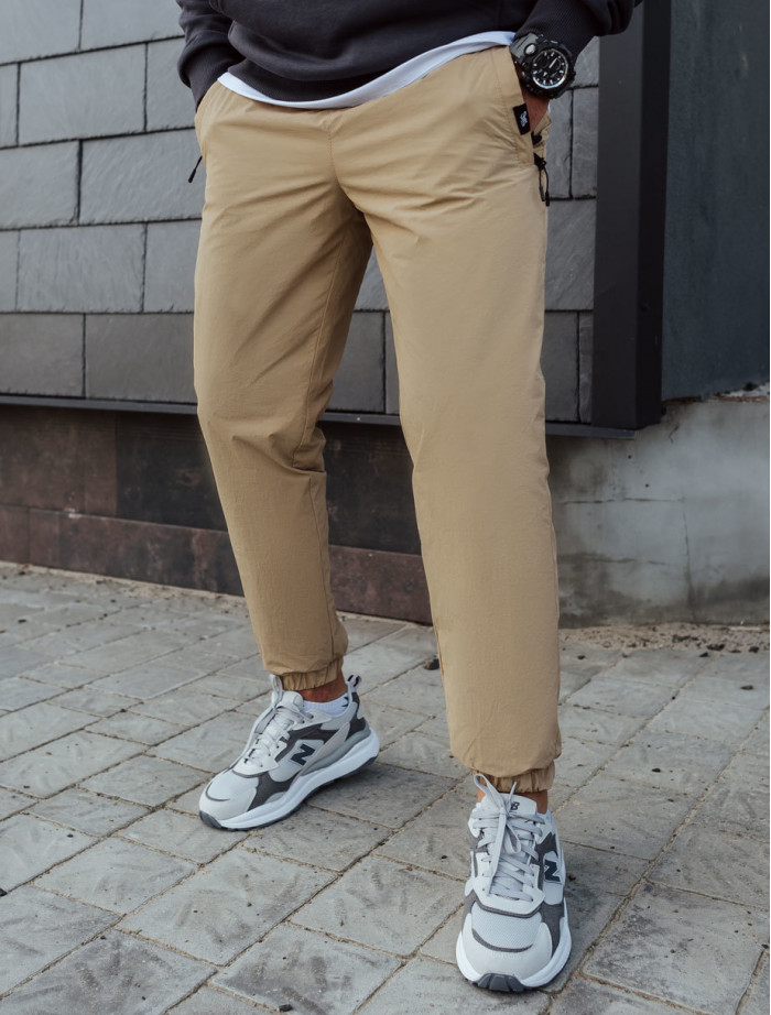 Ocieplane joggery Staff ba beige fleece