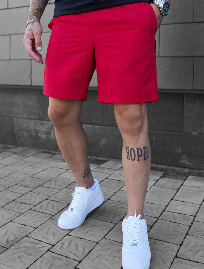 Szorty plażowe Staff ha red