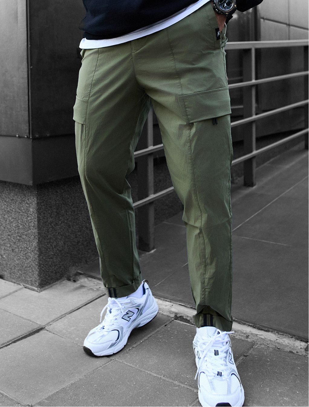 Spodnie Staff cargo pel khaki