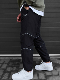 Ocieplane joggery Staff hi black fleece