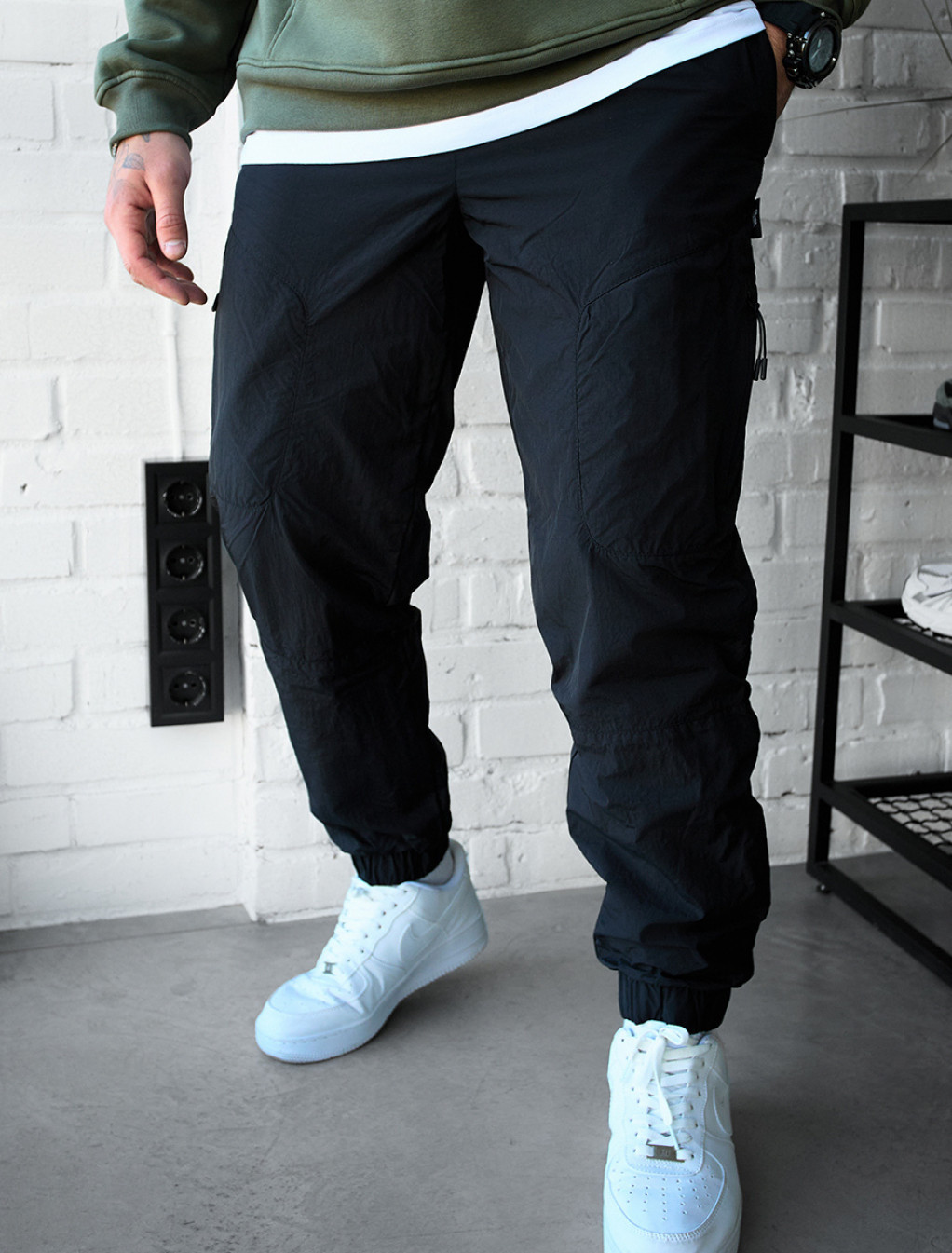 Ocieplane joggery Staff te black fleece