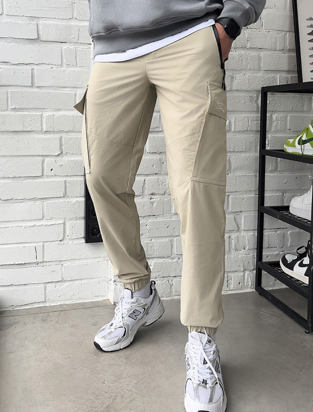 Spodnie Staff cargo pa light beige