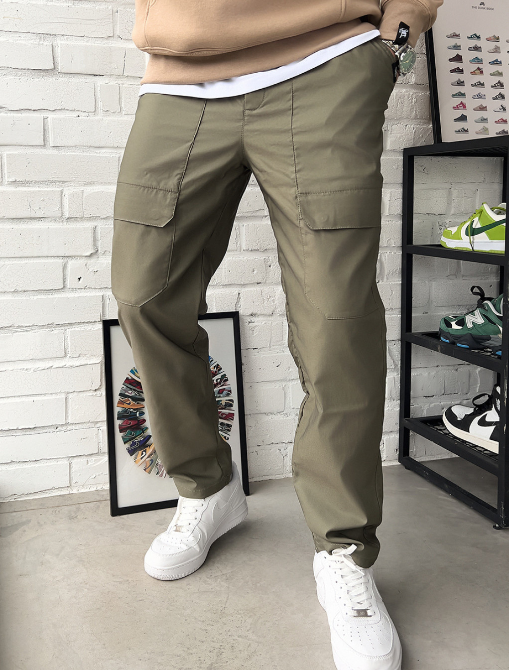 Spodnie Staff cargo me khaki