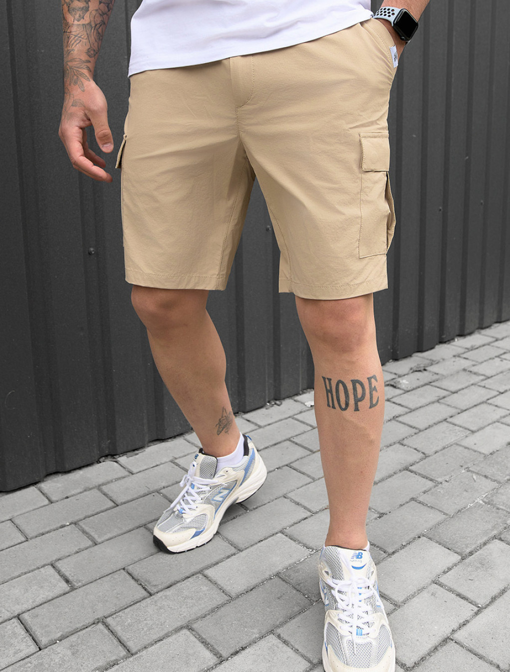 Spodenki Staff cargo nek beige