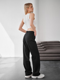 Dżinsy Staff vin black wide-leg