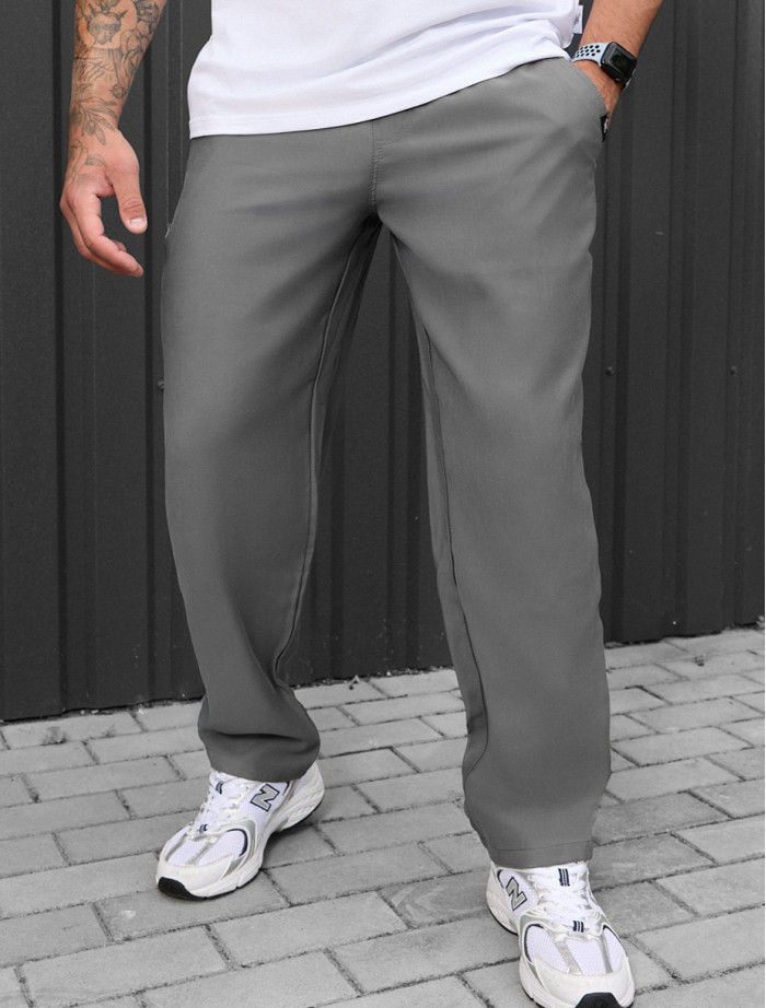 Spodnie chinos Staff pli gray