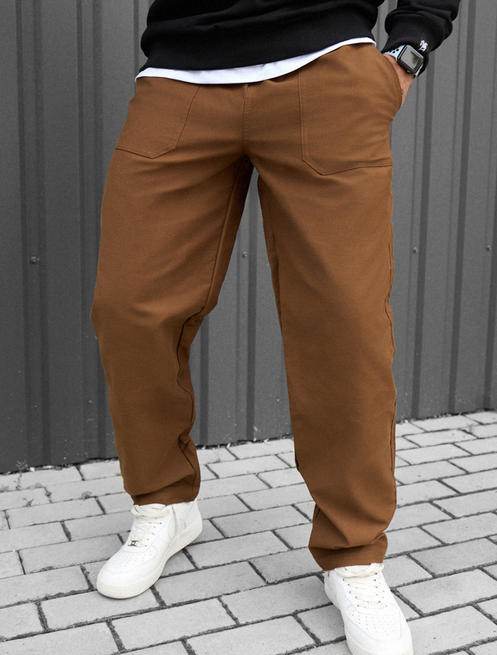 Spodnie chinos Staff dez brown