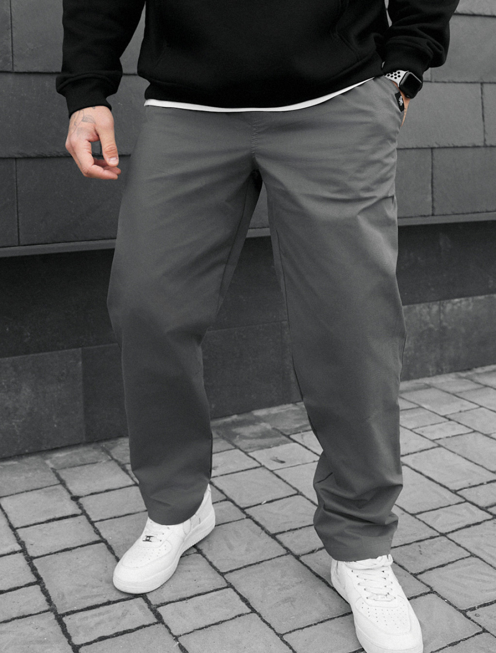 Spodnie chinos Staff al gray