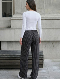 Spodnie Staff lam black & white