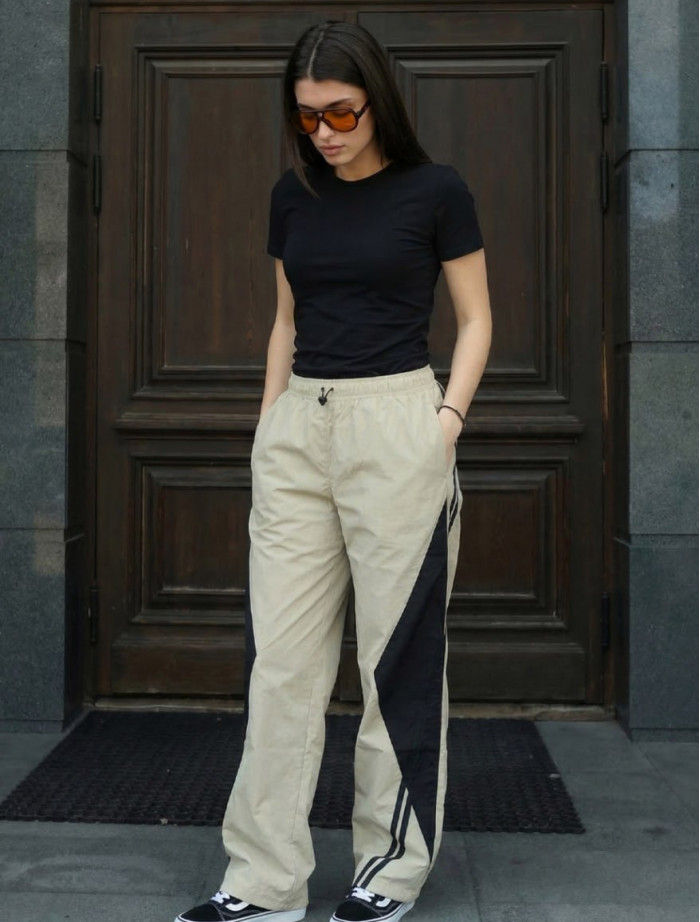 Spodnie dresowe Staff spo black & light beige