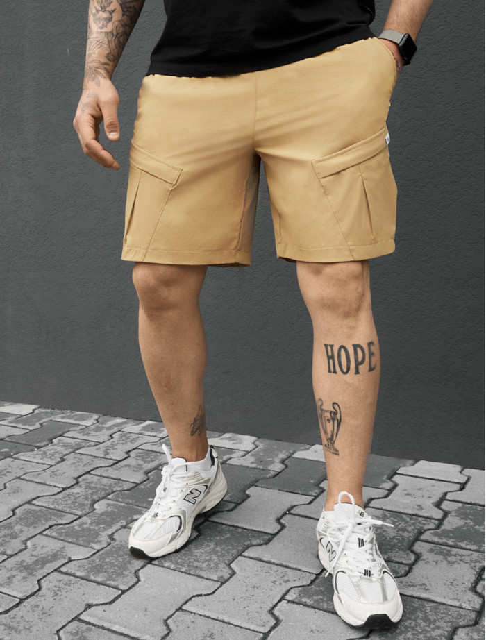 Spodenki Staff cargo em beige