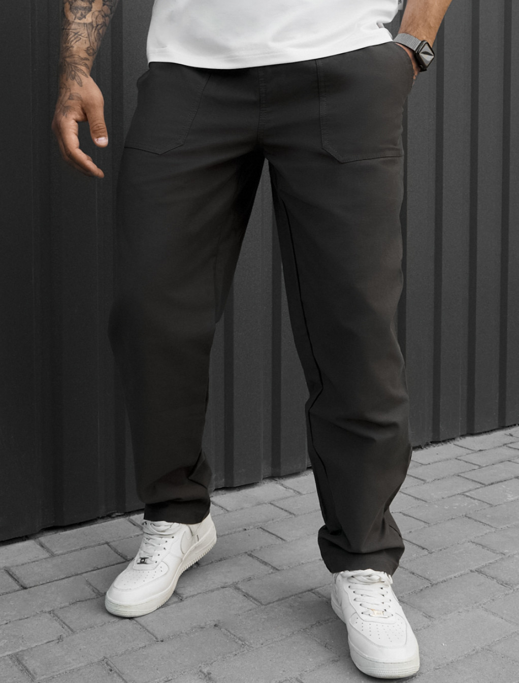 Spodnie chinos Staff dez dark khaki