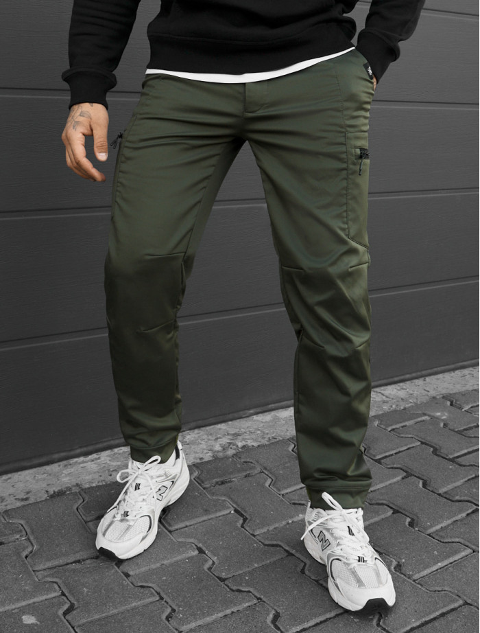 Spodnie ocieplane Staff do cargo khaki fleece