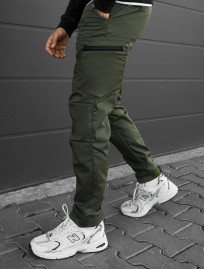 Spodnie ocieplane Staff do cargo khaki fleece