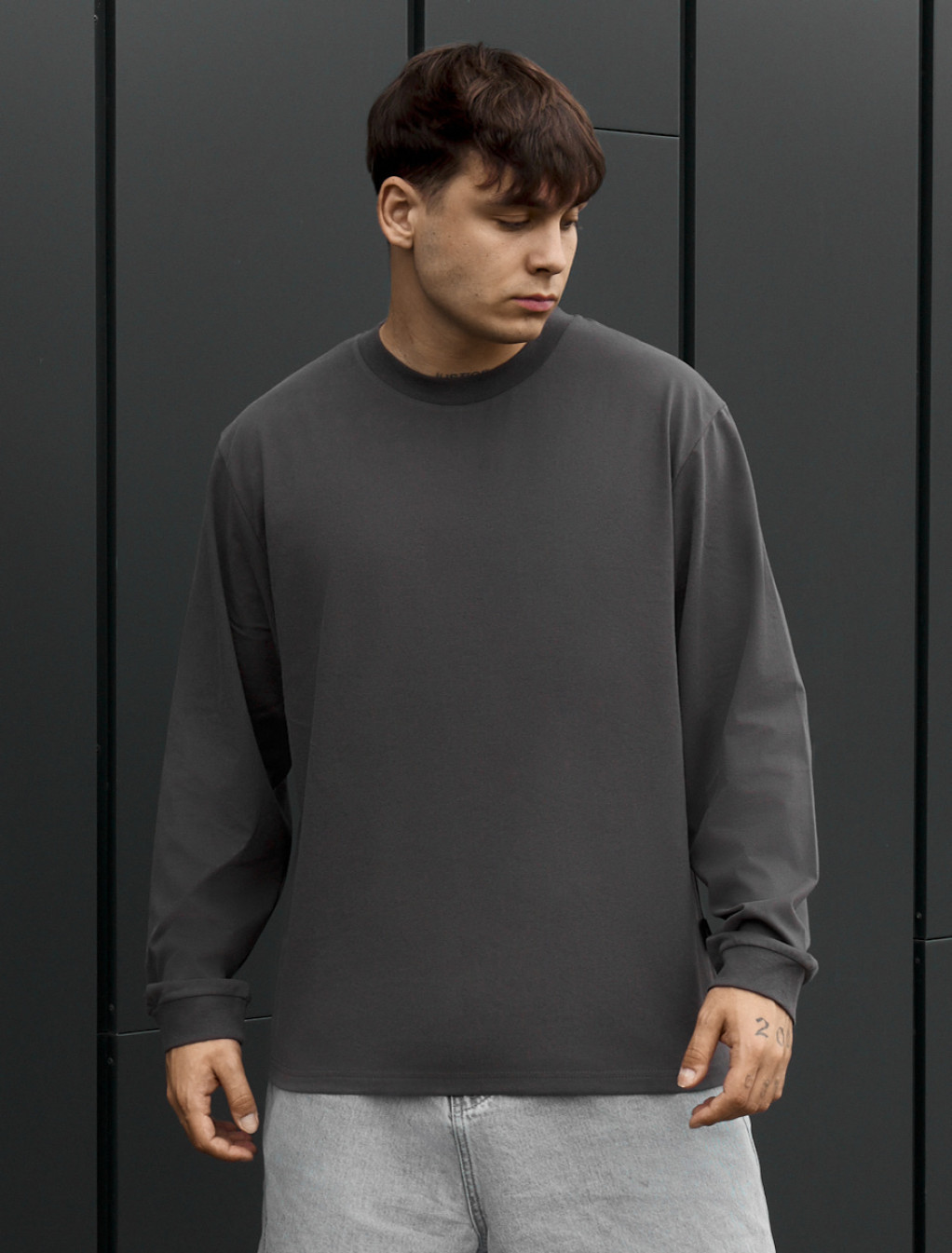 Longsleeve Staff dark gray
