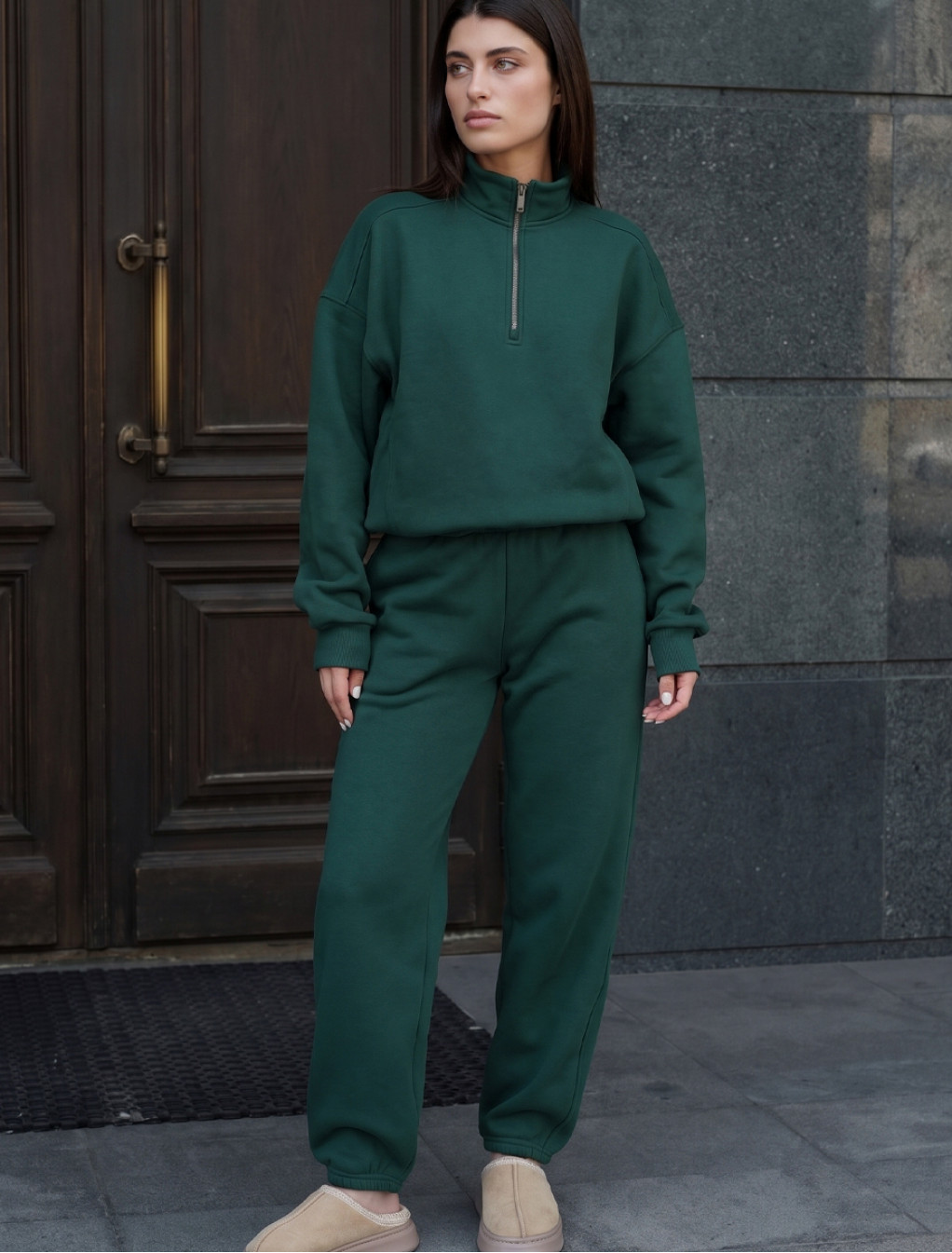 Dres Staff bet green oversize fleece