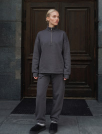 Dres Staff bet dark gray oversize fleece