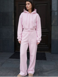 Dres Staff zip pink oversize fleece