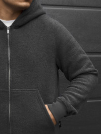 Bluza Staff zip dark gray fleece