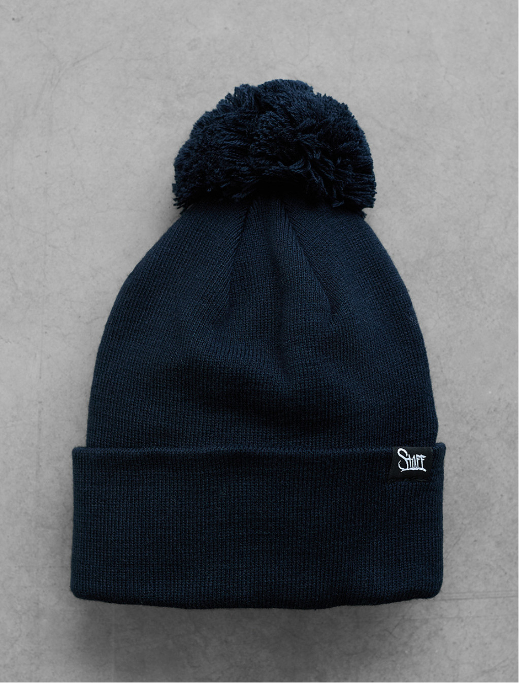 Czapka Staff navy pompon