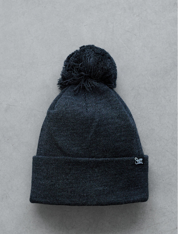 Czapka Staff graphite pompon