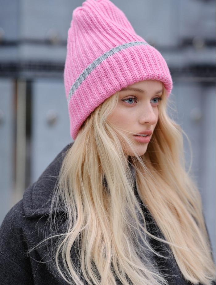 Czapka dasmka Staff 2 pink line