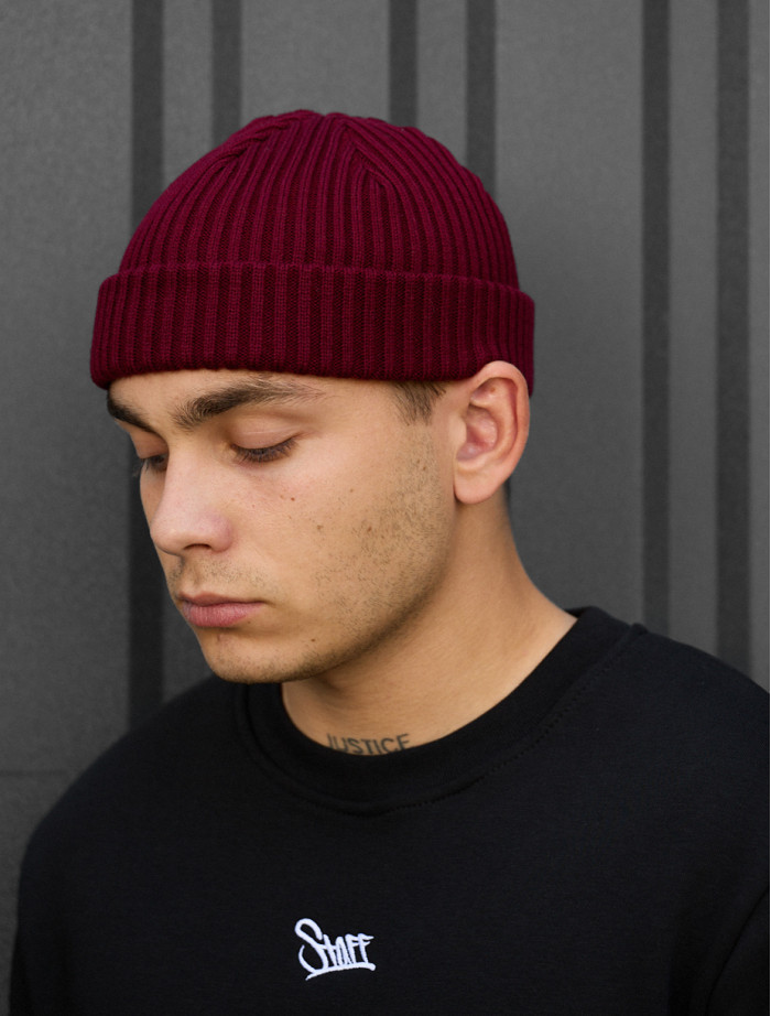 Czapka beanie Staff 1 bordo