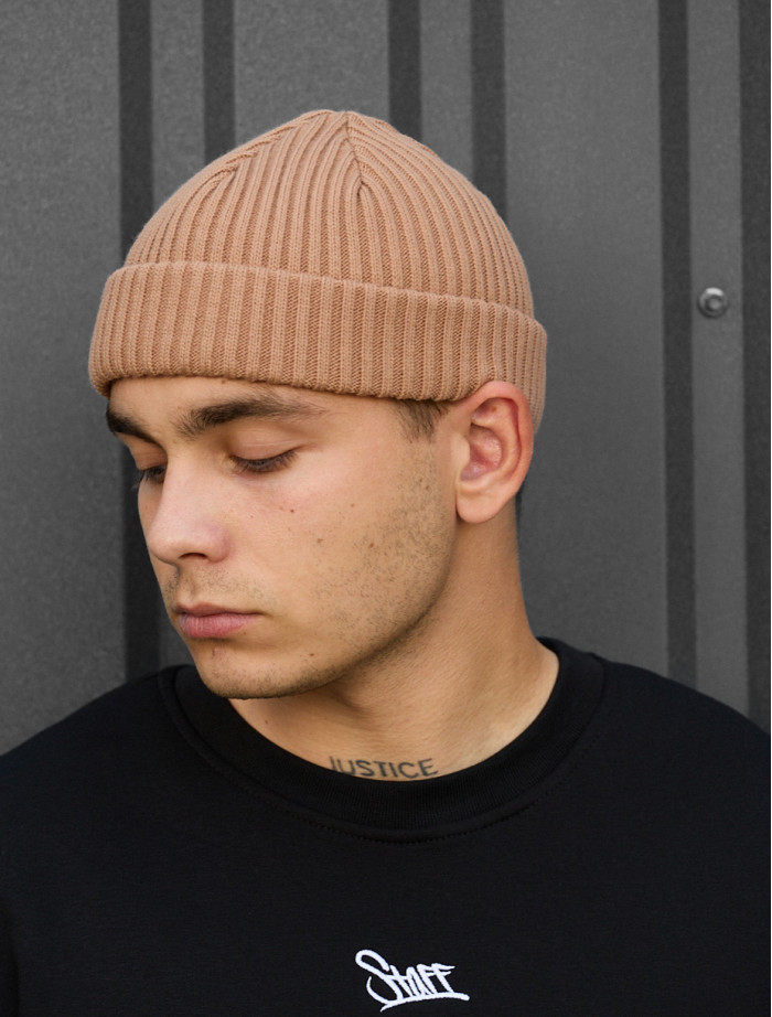 Czapka beanie Staff 1 light brown