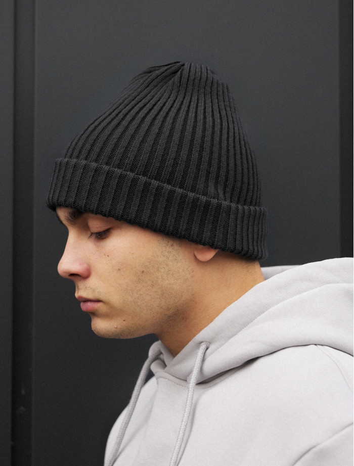 Czapka Staff 10 long dark gray