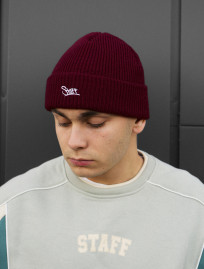 Czapka Staff 12 logo bordo