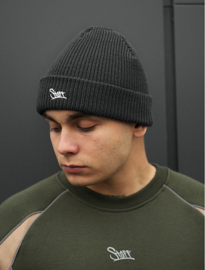 Czapka Staff 12 logo dark gray