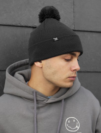 Czapka Staff dark gray pompon