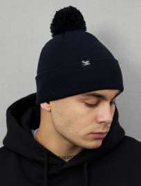 Czapka Staff navy pompon