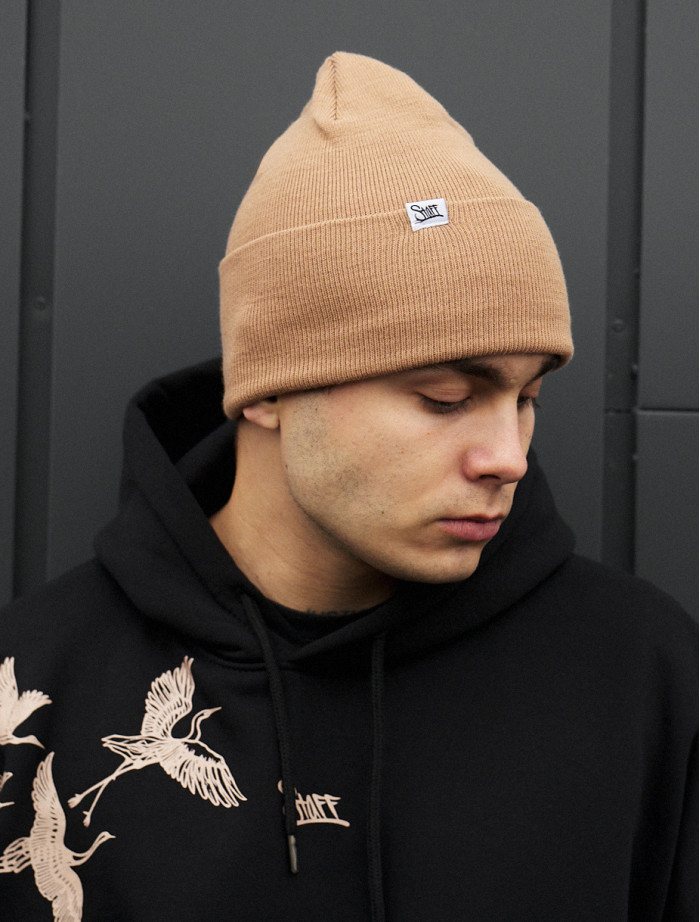 Czapka Staff 11 beige logo long