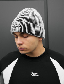 Czapka Staff white & black stripes logo