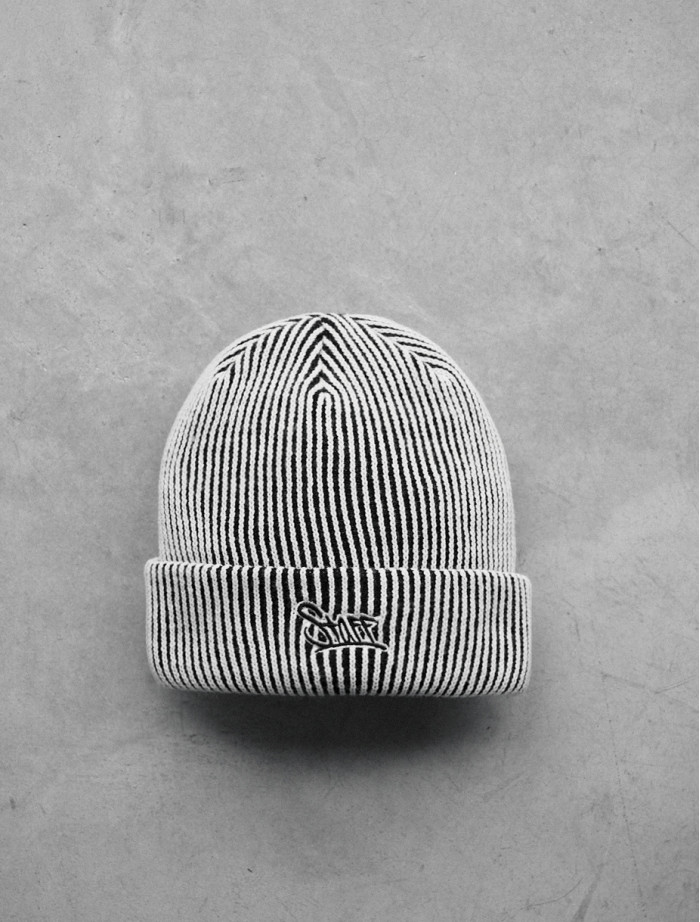 Czapka Staff white & black stripes logo