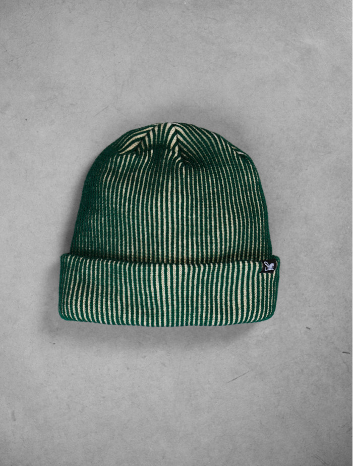 Czapka Staff beige & green stripes