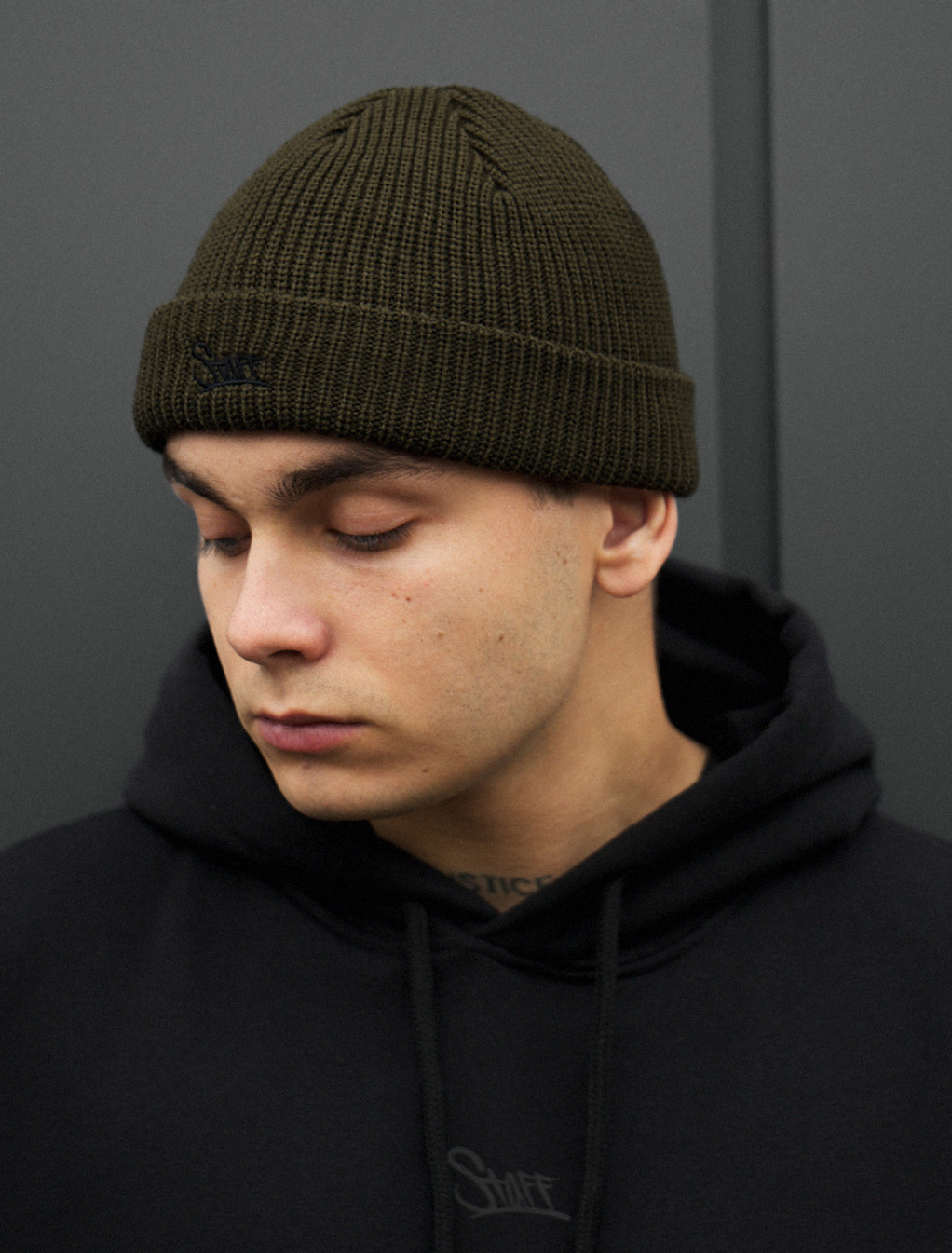 Czapka Staff khaki logo