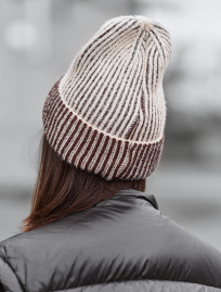 Czapka Staff 18 brown & beige