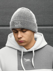 Czapka Staff white & black stripes logo