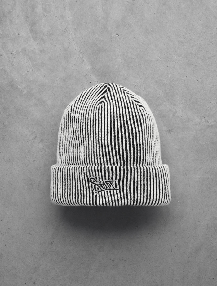 Czapka Staff white & black stripes logo