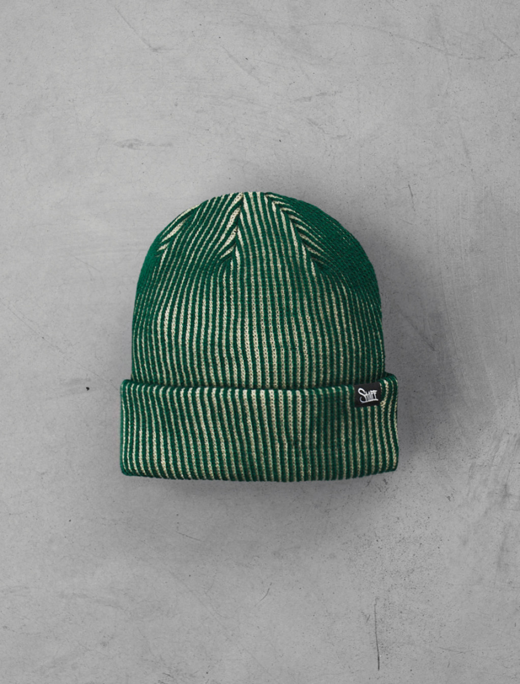 Czapka Staff beige & green stripes