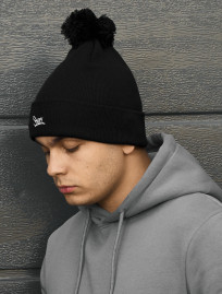 Czapka Staff logo black pompon