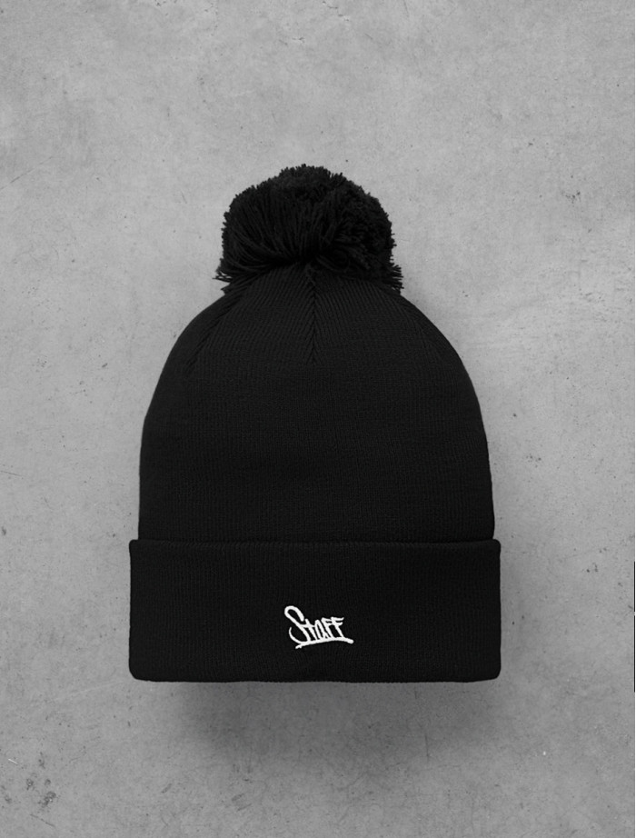 Czapka Staff logo black pompon