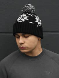 Czapka Staff black & white pattern pompon