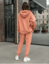 Damski komplet sportowy Staff peach zip fleece